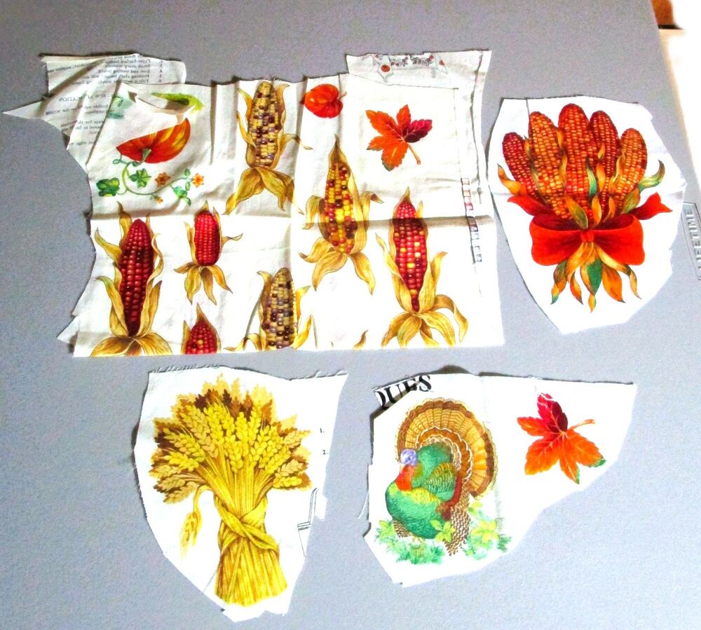 Autumn Harvest No‑Sew Applique Fabric Panels Corn Turkey Pumpkin Fall Craft